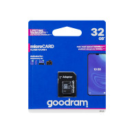 66-225- MicroSDHC-kort 32 GB + SD-adapter cl10 goodram uhs-i