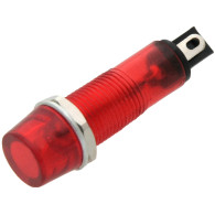 0651- Neonlampa 9mm (röd) 230v