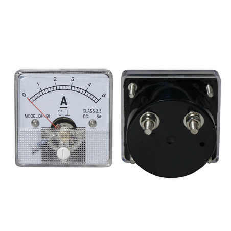 5858 - Analog amperemeter square 5A + side connector