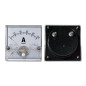 51-211- Analog amperemeter kvadratisk stor 100A utan sidokontakt.