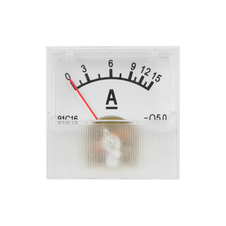 51-515- Analog amperemeter kvadrat mini 15a + sidokopplare