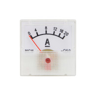 51-520- Analogt amperemeter kvadrat mini 20a + sidokoppling