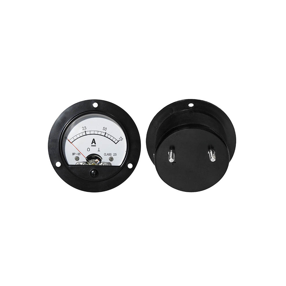 51-075- Analog rund amperemeter 7.5a + sidokoppling 51-075- Analog rund amperemeter 7.5a + sidokoppling