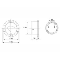 51-010-              Miernik analogowy amperomierz okrągły 10a + bocznik