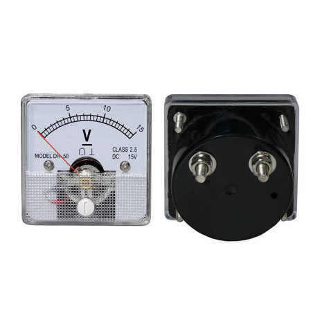 51-215- Analog voltmeter square 15V