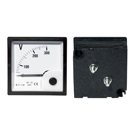 51-330- Analog voltmeter square large 300V