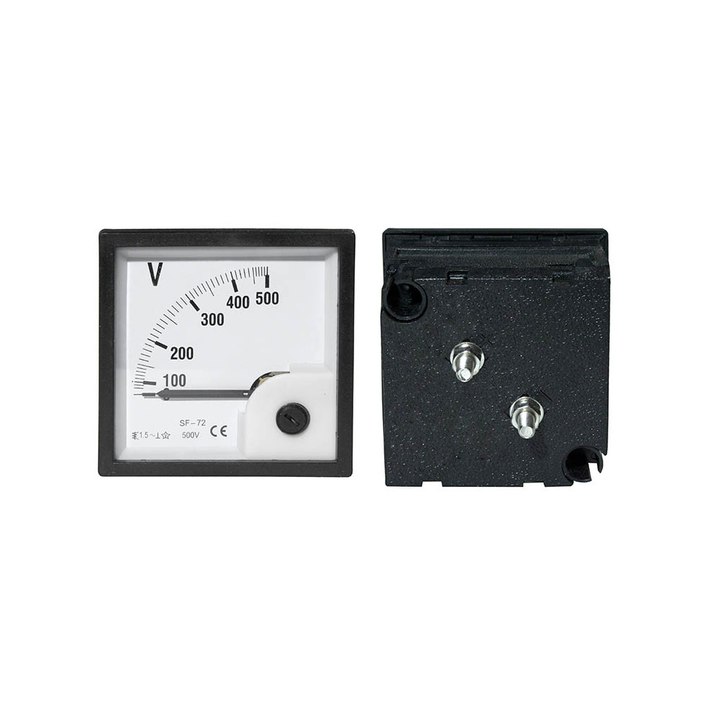 51-350- Analog voltmeter square large 500V 51-350- Analog voltmeter square large 500V