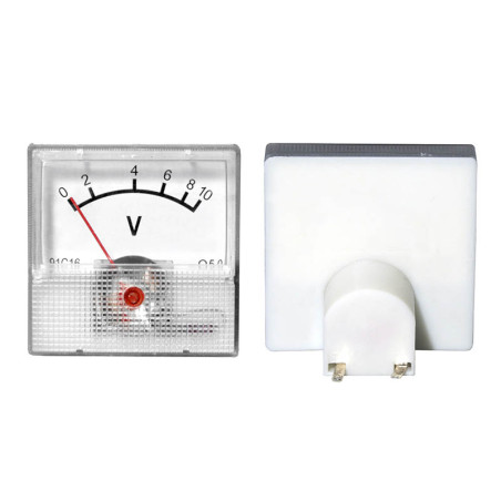51-610- Analog voltmeter square mini 10v