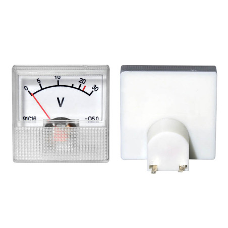 51-630- Analog voltmeter square mini 30V