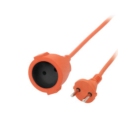 9720- Nätkabel förlängare ps-160 1-uttag utan jord 20m orange 2x1mm
