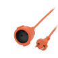 9720- Nätkabel förlängare ps-160 1-uttag utan jord 20m orange 2x1mm