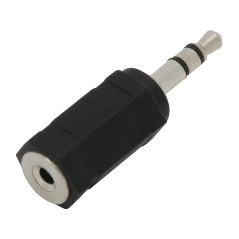 3522- Jack-adapter: hane 3,5 mm - hona 2,5 mm stereo