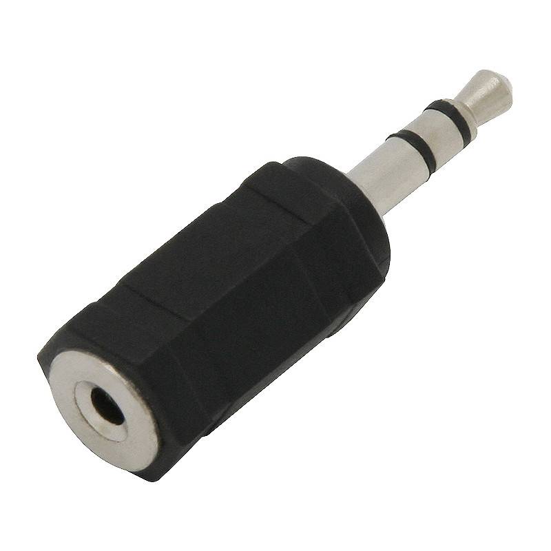3522- Jack-adapter: hane 3,5 mm - hona 2,5 mm stereo