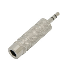 5131- Jack-adapter: hane 3,5 mm-hona 6,3 mm metall stereo