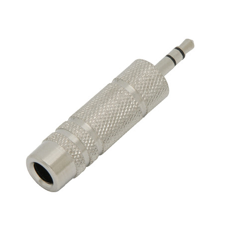 5131- Jack-adapter: hane 3,5 mm-hona 6,3 mm metall stereo