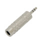 5131- Jack-adapter: hane 3,5 mm-hona 6,3 mm metall stereo