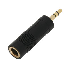 3233 - Jack-adapter: hane 3,5-hona 6,3 guld stereo