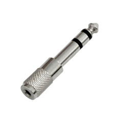 8488 - Jack-adapter: hane 6,3 - hona 3,5 metall stereo