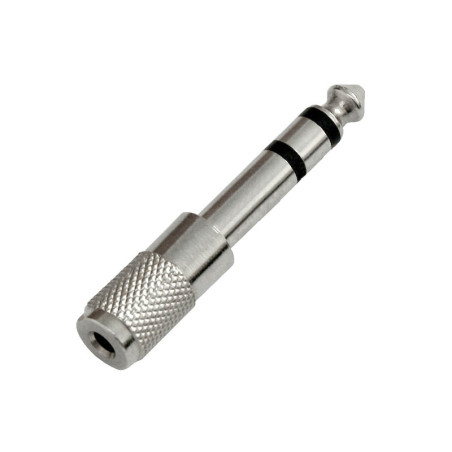 8488 - Jack-adapter: hane 6,3 - hona 3,5 metall stereo
