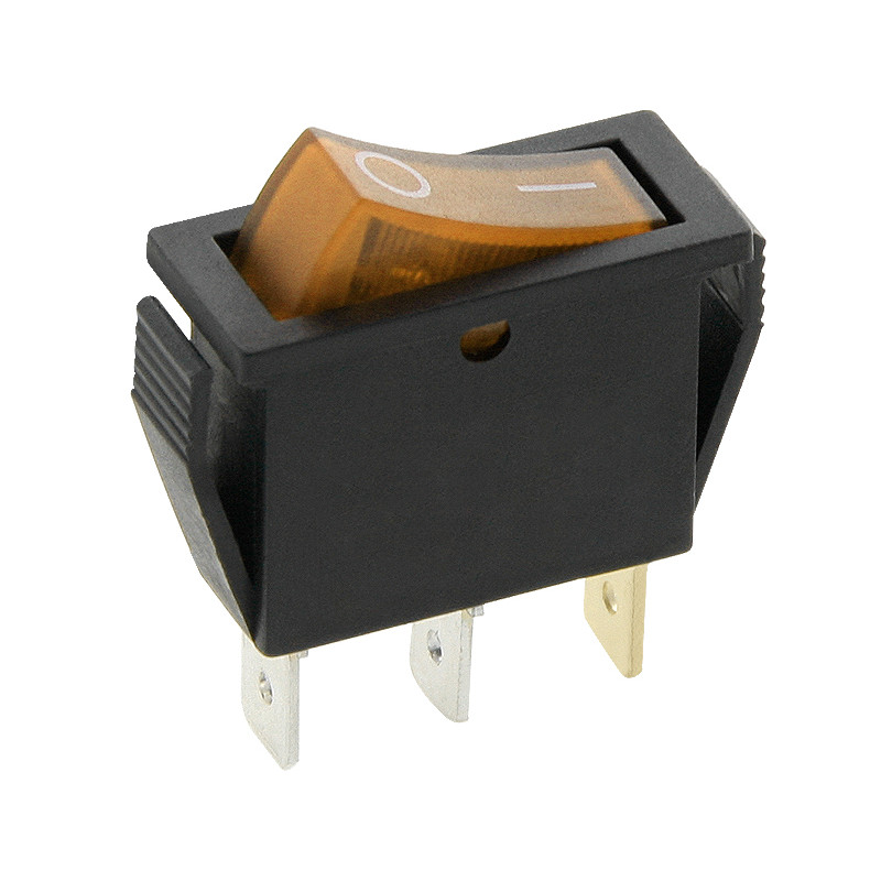 1073- Brytare mk111 gul/orange 12v belyst