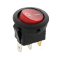 3904 - Rund röd upplyst strömbrytare 12V