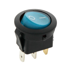 3906 - Rund blå upplyst strömbrytare 12V
