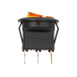 3907 - Rund 12V upplyst brytare orange/gul