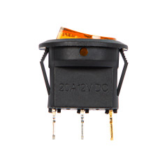 3907 - Rund 12V upplyst brytare orange/gul