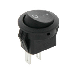 2922- Omkopplare mk101-8c on-off svart rund-2p