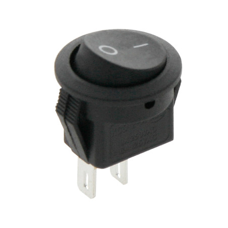 2922- Omkopplare mk101-8c on-off svart rund-2p