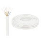 4121 - Platt telefonkabel kp-8/100m vit