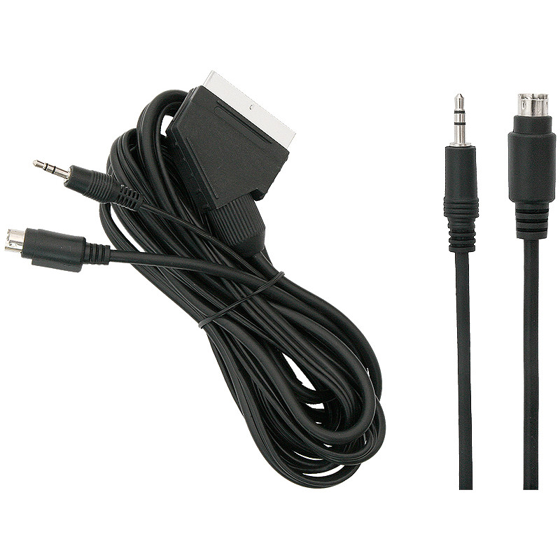0667- Anslutning Euro-kontakt jack 3,5 mm + s-vhs 3 m