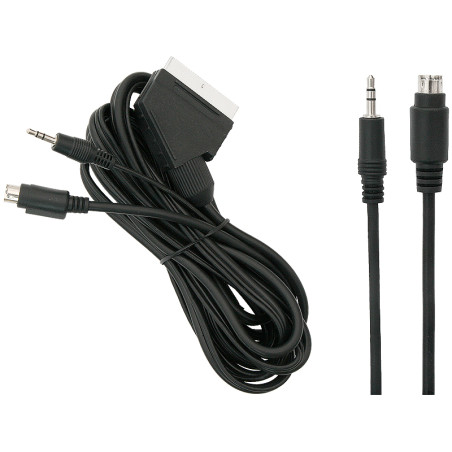 0667- Anslutning Euro-kontakt jack 3,5 mm + s-vhs 3 m | HandlaSmidigt.se