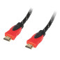 92-051- HDMI-HDMI-kabel röd 4k 1.0m rak
