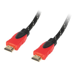 92-051- HDMI-HDMI-kabel röd 4k 1.0m rak