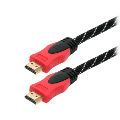 92-056 - HDMI-HDMI-kabel röd 4k 3,0m rak