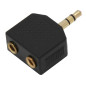 9974 - Splitter jack: tis.3,5-2gn.3,5st.guld