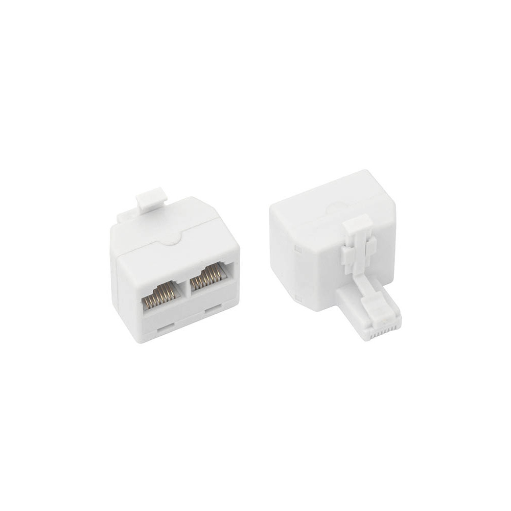 8795- Telefonisk grenuttag, sticka-2 uttag mod 8p8c 8795- Telefonisk grenuttag, sticka-2 uttag mod 8p8c