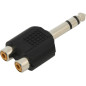 1015- Grenkontakt hane. 6,3mm-2 RCA-uttag