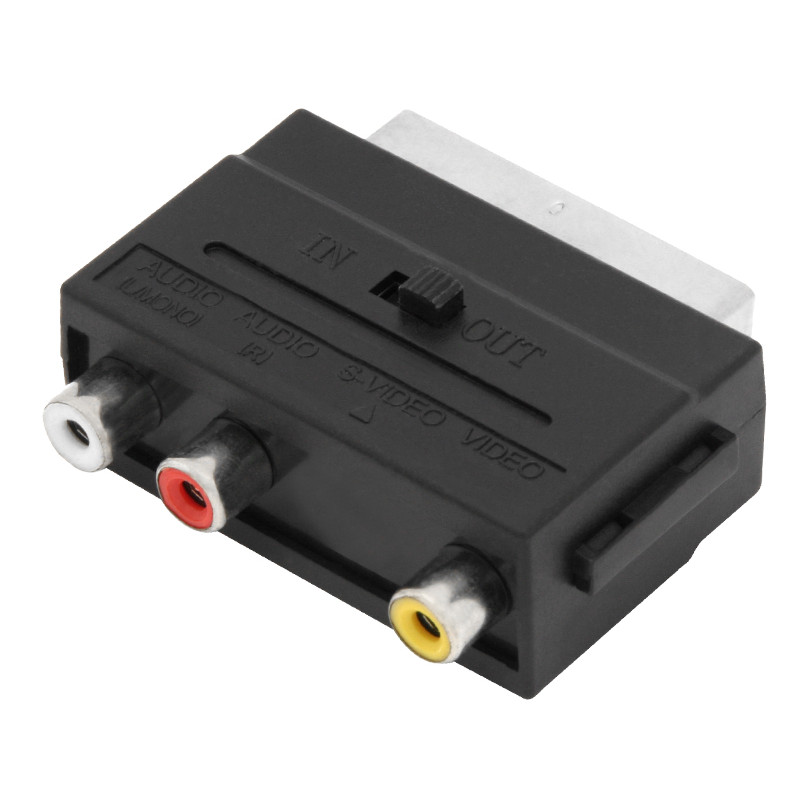 3300 - Scart-3 splitter - RCA socket + switch