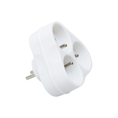 9751- Grenuttag r-36p 3-uttag med jordning rund