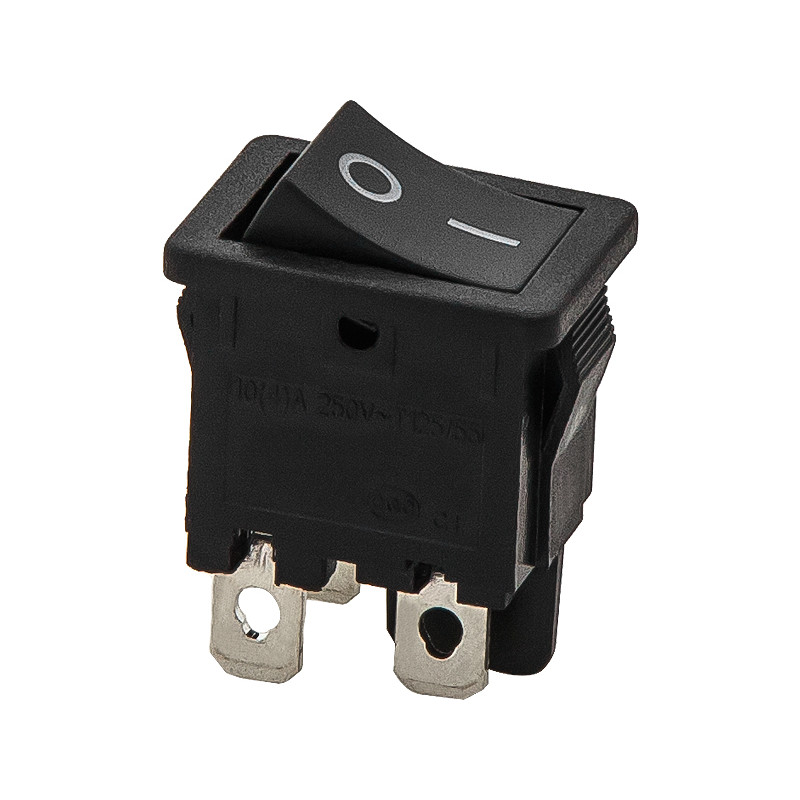 1109- Svart vippswitch 6A/230V 4-stift