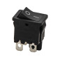 1109- Svart vippswitch 6A/230V 4-stift
