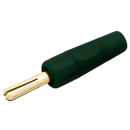 8443- Banankontakt skruvbar grön 44mm guld hq