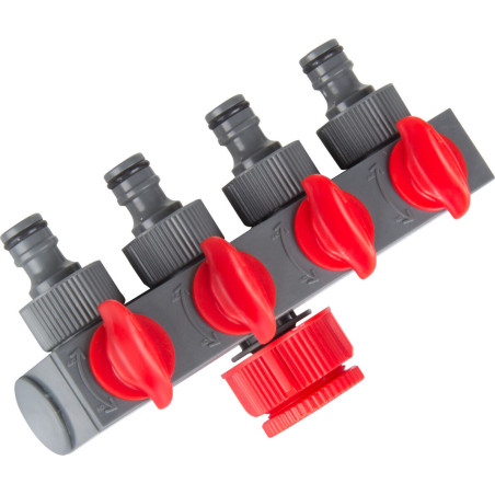 99241 Fördelare 4-vägs till kran 3/4 tum och 1 tum, Proline