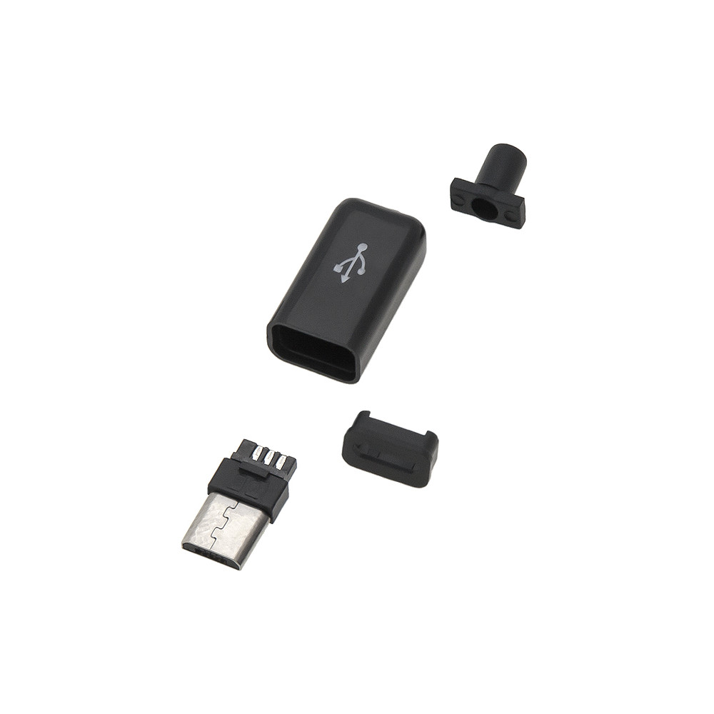 2198- Micro USB typ B-kontakt monterad på kabel