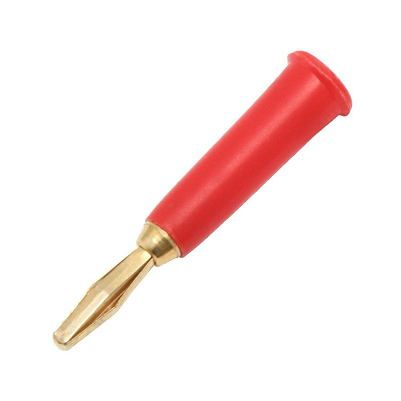 1595- Guldpläterad lödd röd banankontakt