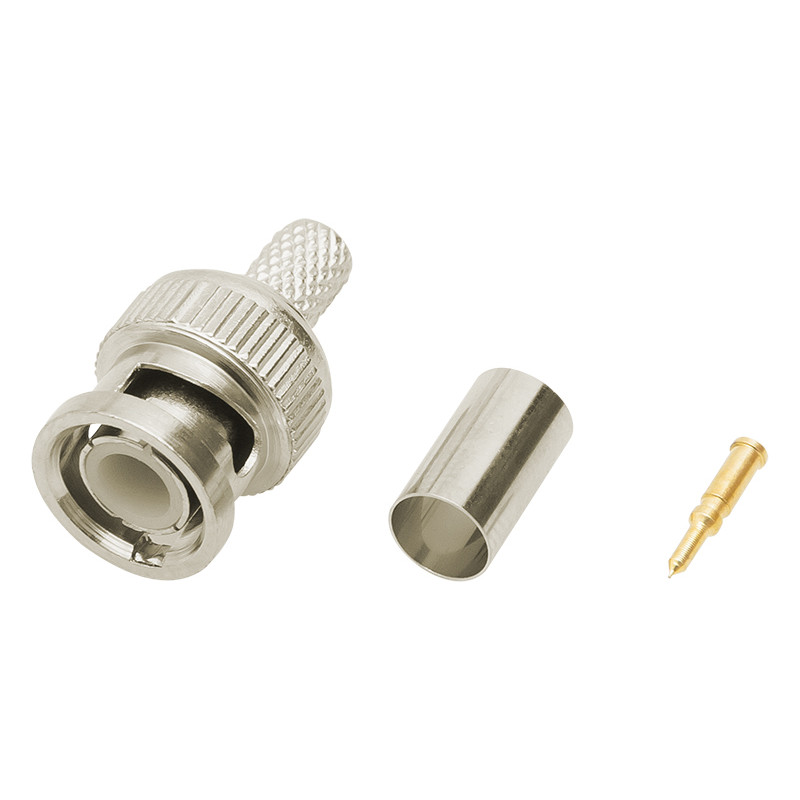 1582- BNC-hane 75 ohm kompressionskontakt RG59 koppar