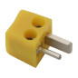 1686- Högtalarkontakt vinklad skruvbar gul