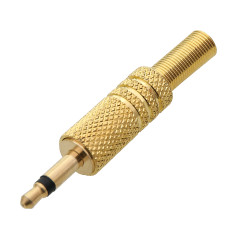 1163 - Guldpläterad 3,5 mm mono jack-kontakt